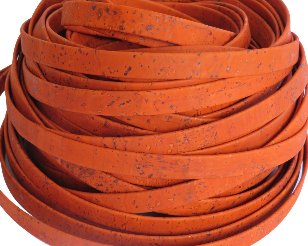 10mm Portuguese Orange Cork 10 Mm Flat Cork Vegan Cork Portuguese Fabric 1piece 39,4 or 1m C10MM