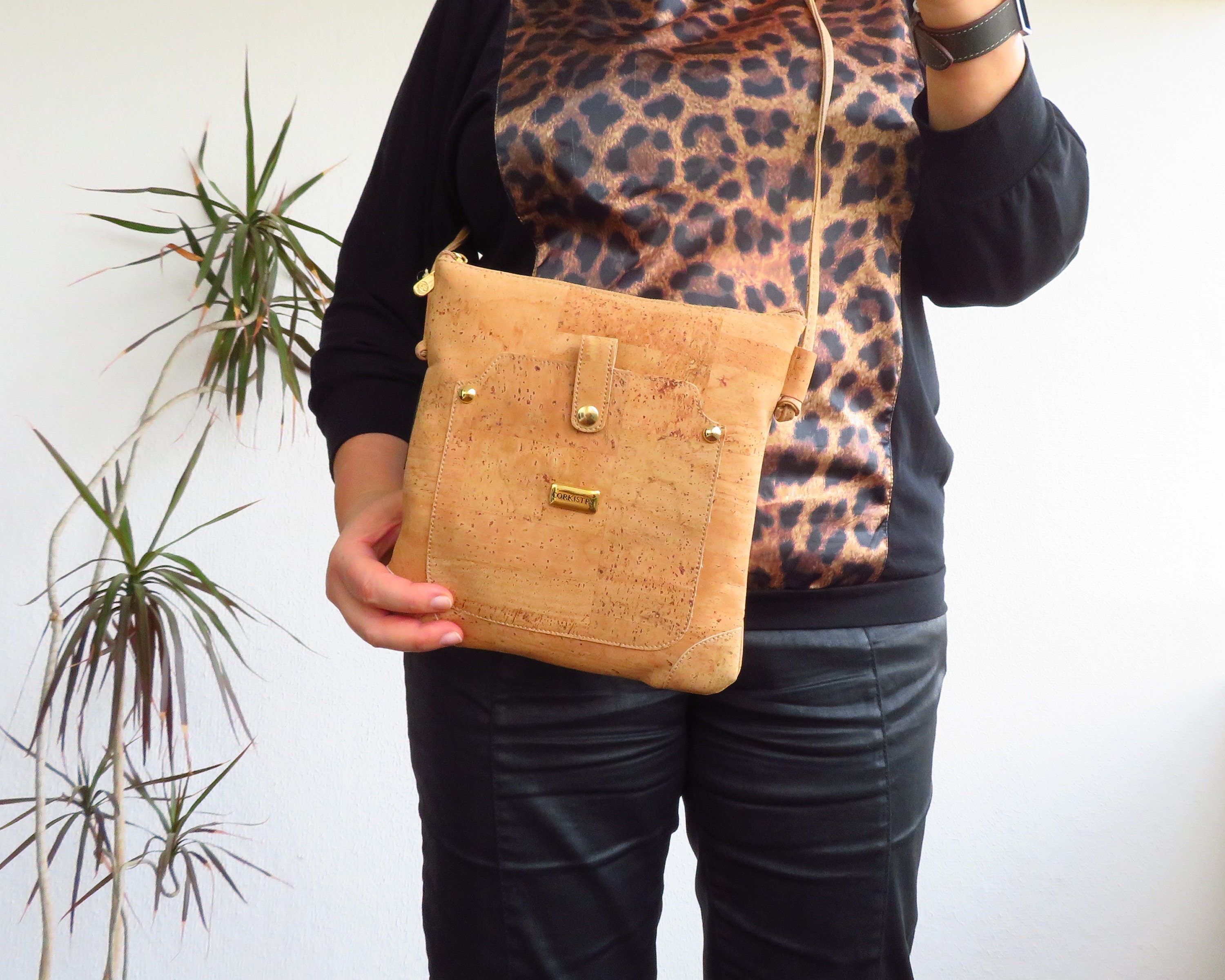 Cork Purse Made in Portugal natural tone cork bag cork | Etsy