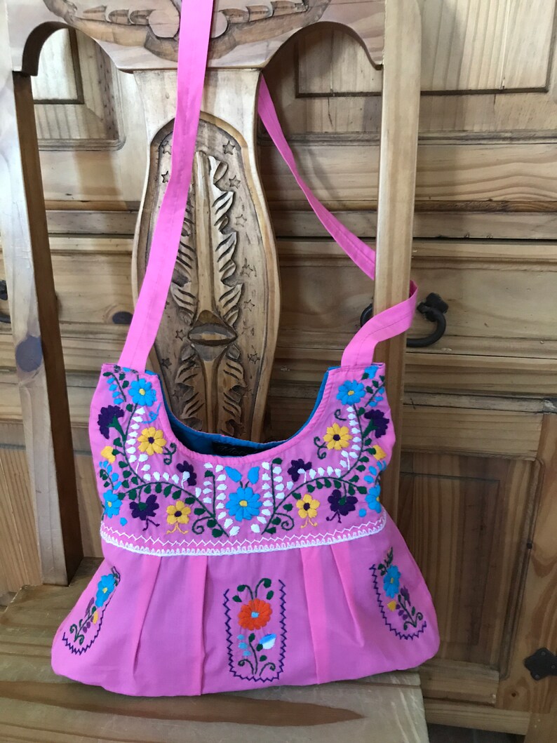 Mexican embroidered handbag/purse Etsy