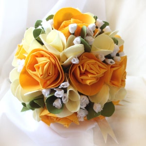 Cotton Wedding Anniversary, Posy Bouquet, Made to Order