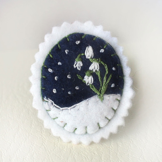 Snowdrop brooch sale