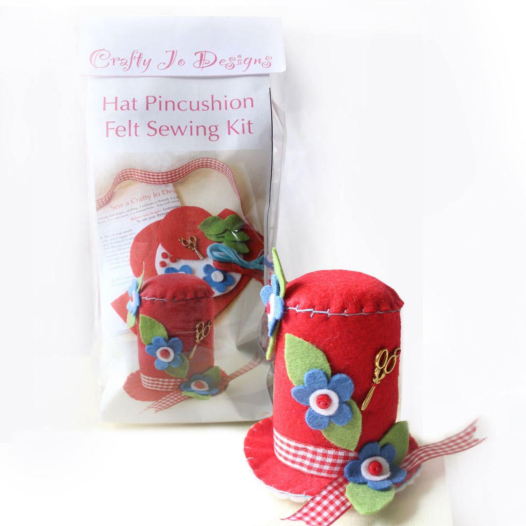 Sew Your Own Pincushion, Felt Pincushion Making Kit, Make Your Own Hat