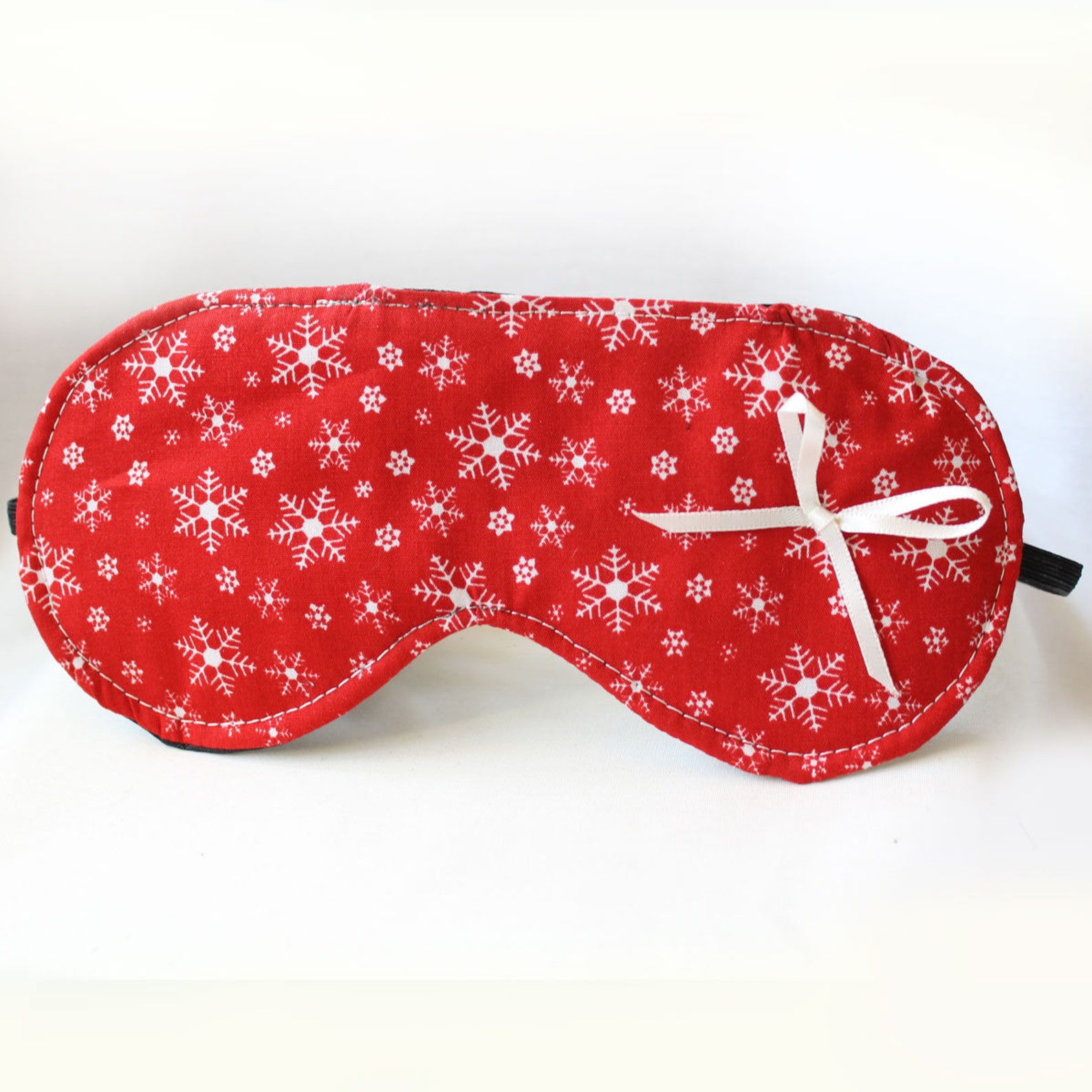 Christmas Eve Sleep Mask Red Fabric Eye Mask with White Etsy