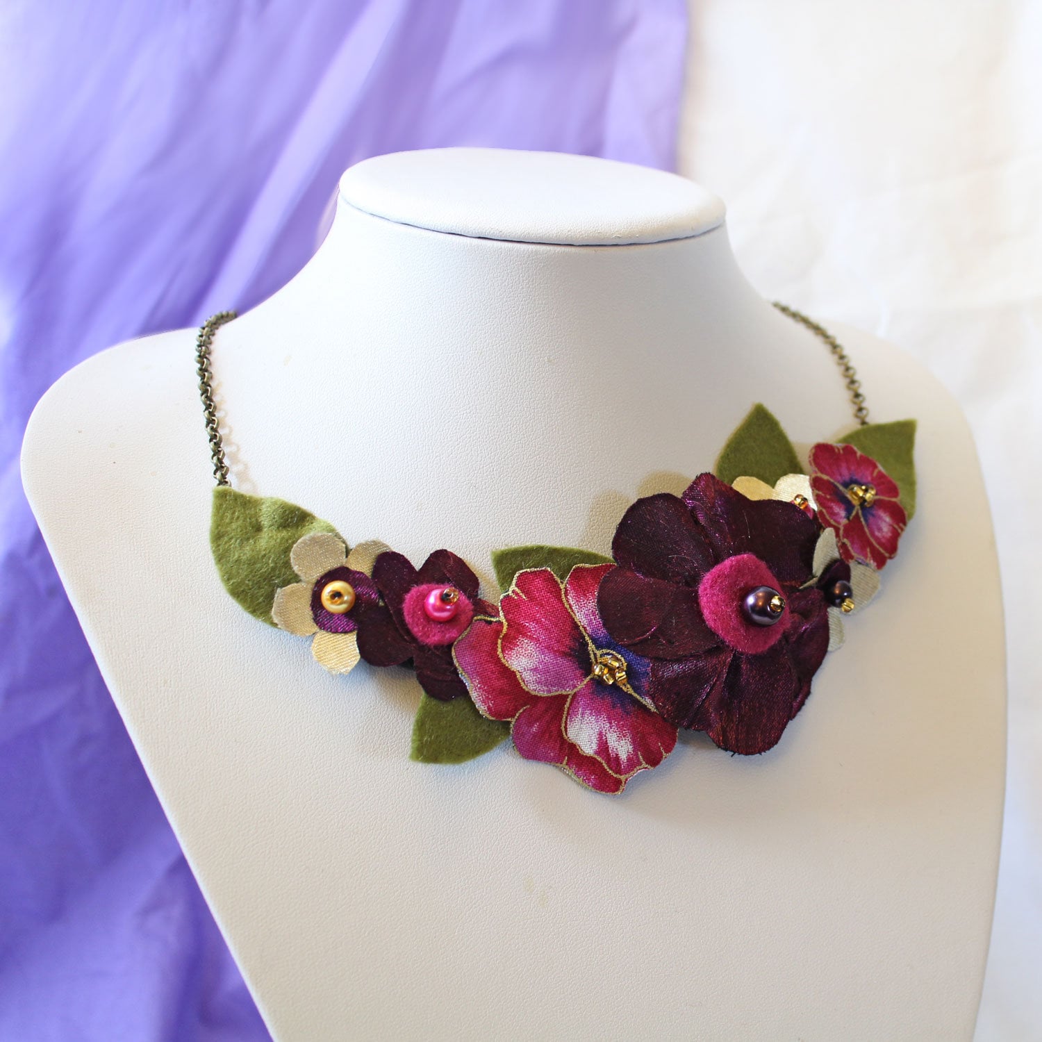 Cerise pink hotsell necklace