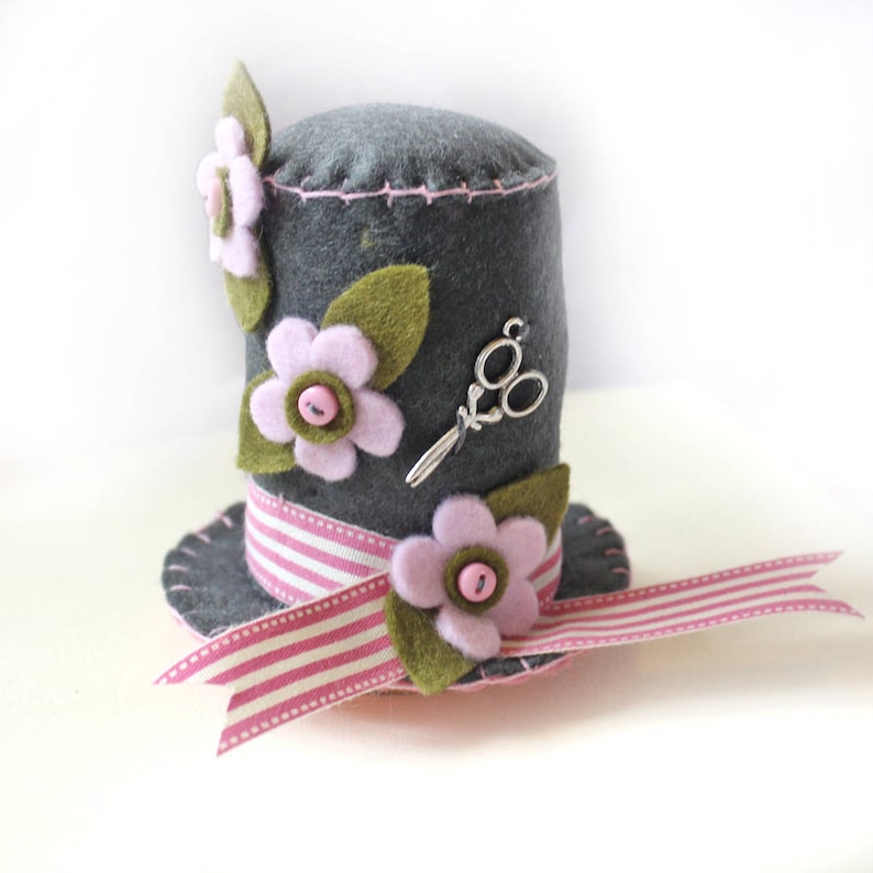 Make Your Own Hat Pincushion DIY Craft Kit Felt Pincushion Sewing Craft Kit Sew Your Own Pincushion Making Kit Seamstress Gift
