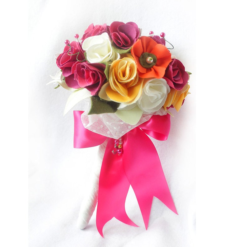 Fabric Wedding Bouquet Cotton Anniversary Bridal Bouquet Etsy