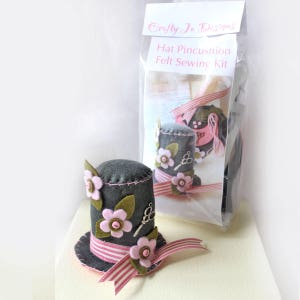DIY Felt Hat Pincushion Craft Kit: Sewing Gift for Dressmaker