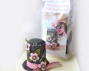 DIY Felt Hat Pincushion Craft Kit: Sewing Gift for Dressmaker