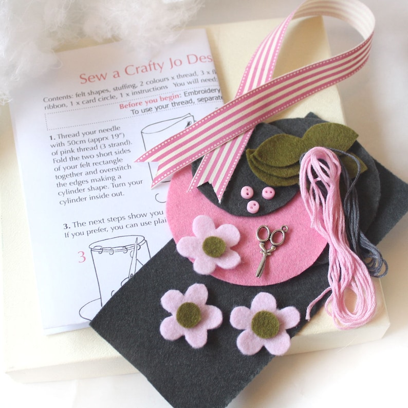 Make Your Own Hat Pincushion DIY Craft Kit Felt Pincushion Sewing Craft Kit Sew Your Own Pincushion Making Kit Seamstress Gift