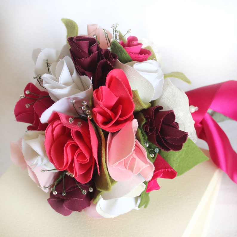 Cotton Anniversary Gift Cotton Bouquet Wedding Bouquet Pink Etsy