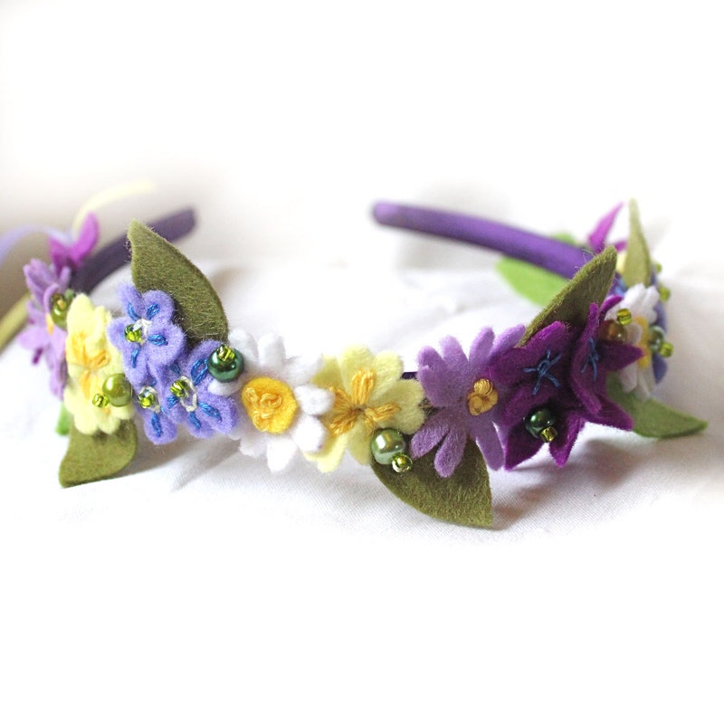 Flower Crown handmade felt alpaca main image 0