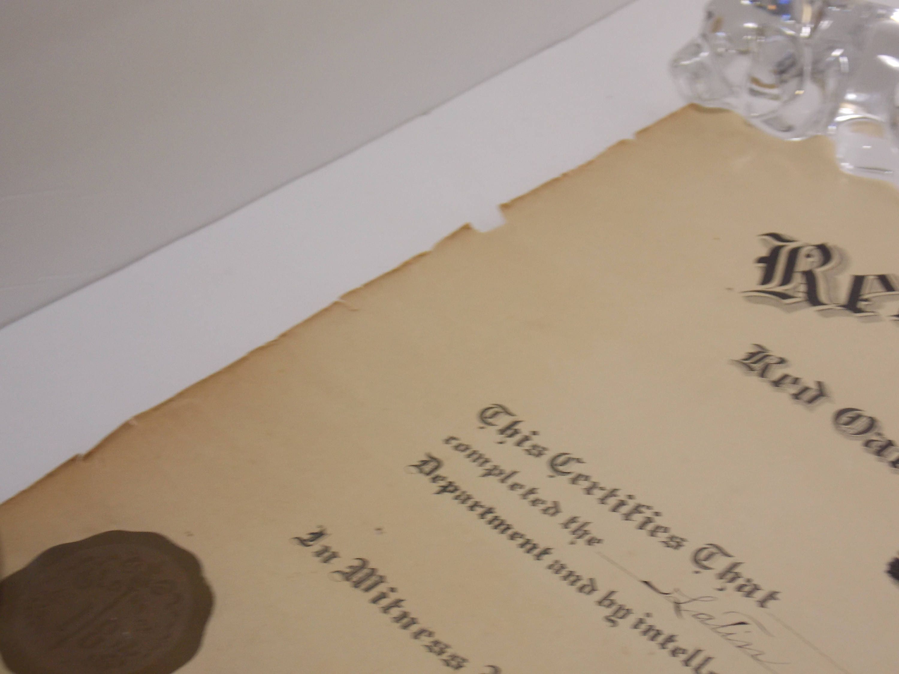 Antique 1918 Diploma Red Oak High School Red Oak Iowa Etsy