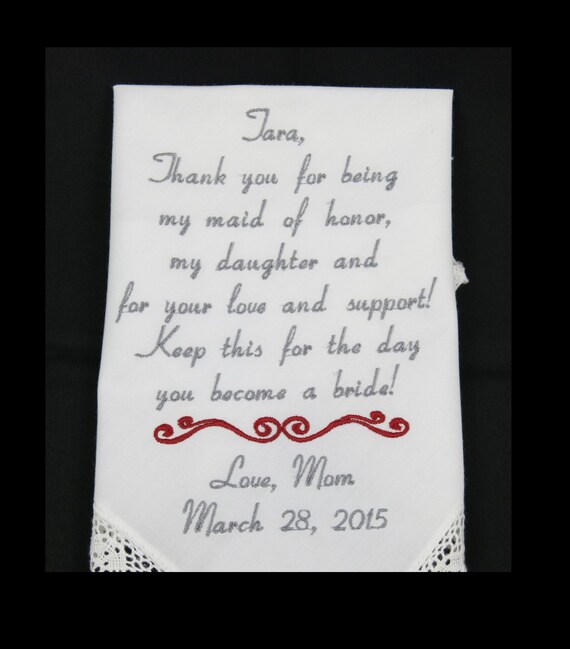 my daughter is my maid of honor