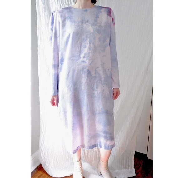 Small/Medium | 80s handmade vintage linen polyest… - image 1