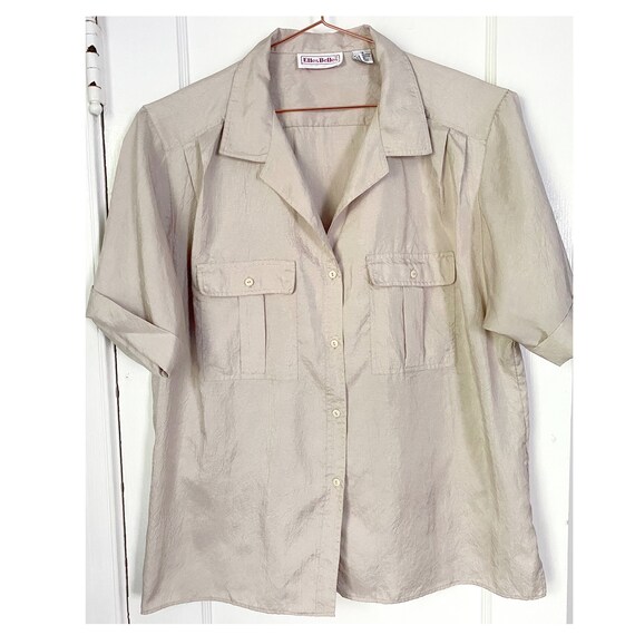 SALE Large/X-Large | Beige polyester minimalist v… - image 2