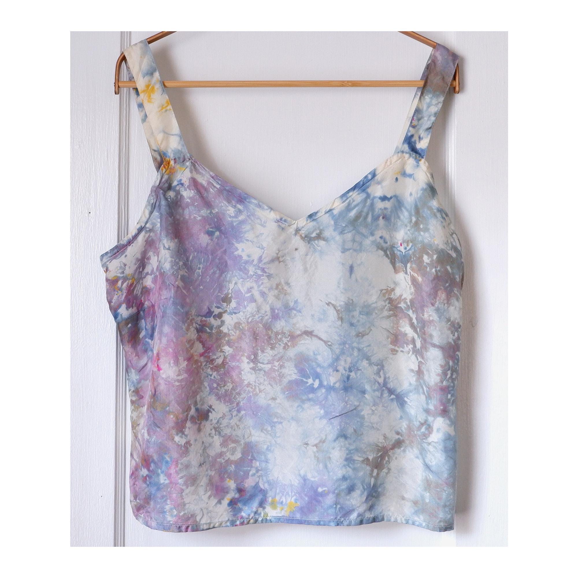シャツ+ブラウス(半袖+袖なし) Marte - vintage sheer cache-coeur blouse 袖刺繍ブラウス 半袖 レディース(M ペールオレンジ): 東京シャツ