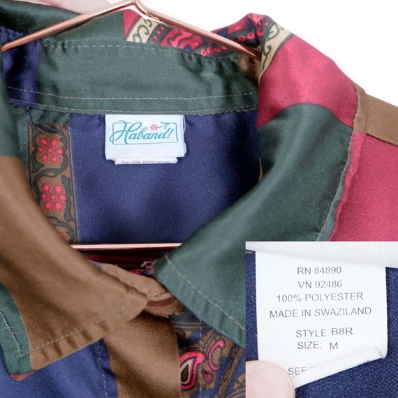 Medium | 90s polyester patchwork multi color coll… - image 3