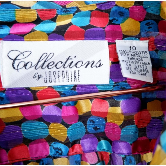 Medium/Large | 80s colorful dot patterned vintage… - image 3