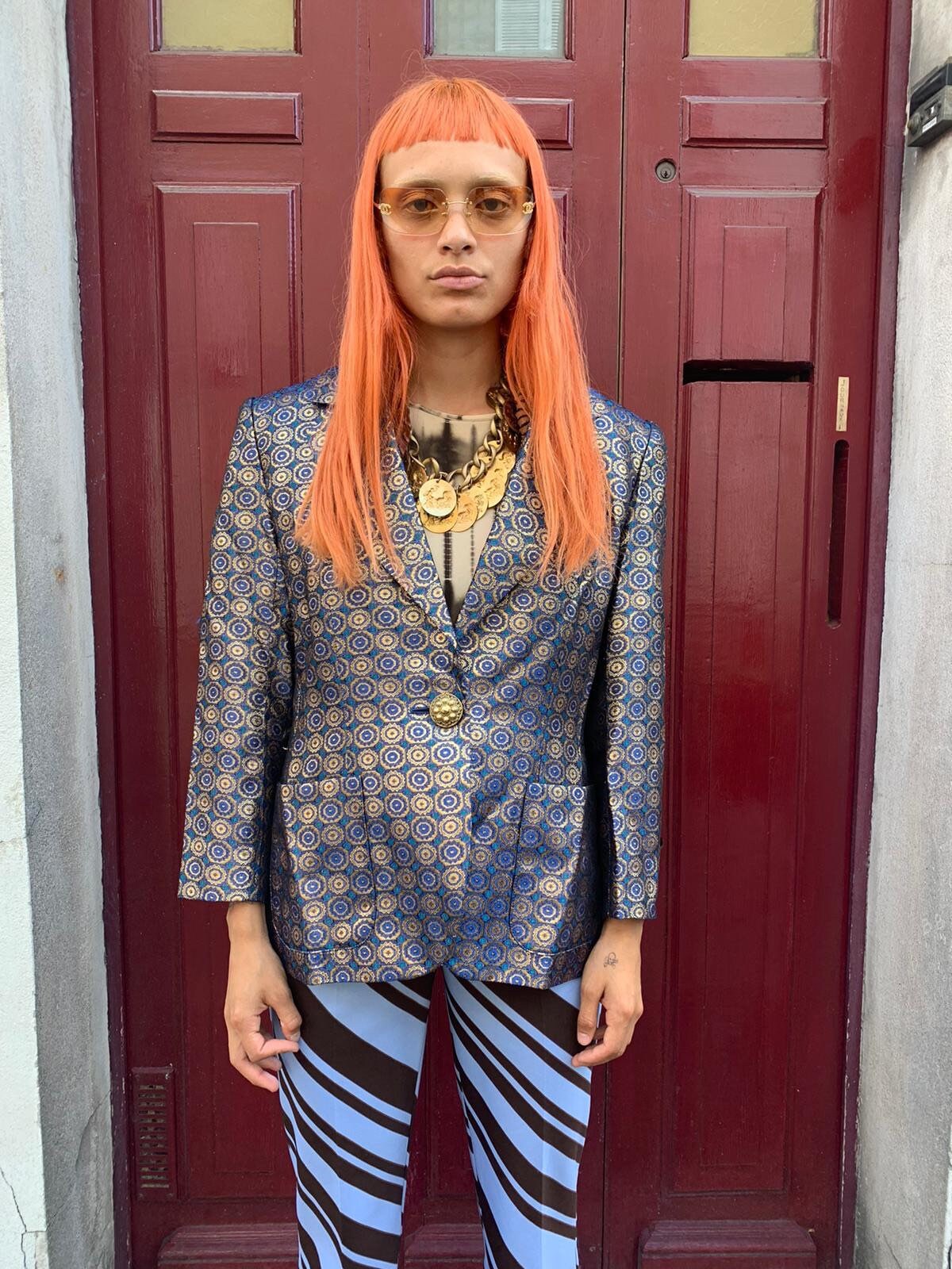 saint laurent gold jacket