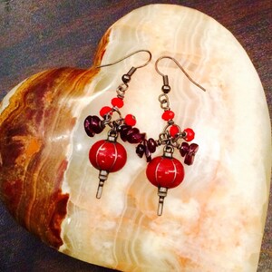 Red Garnet Lanter earrings