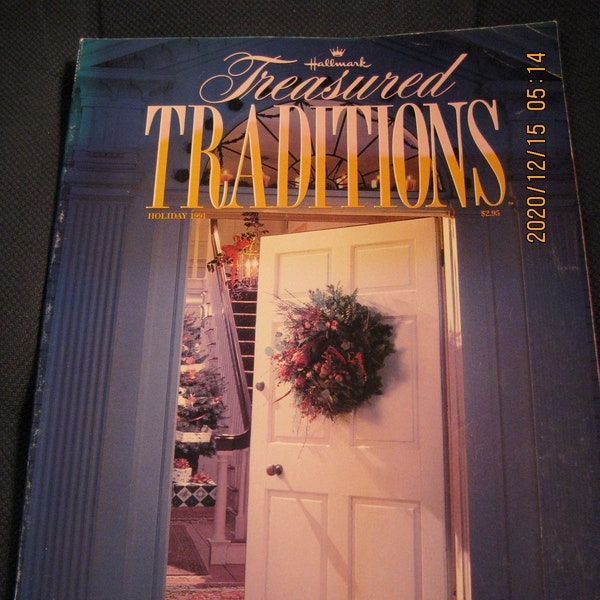 Hallmark Treasured Traditions 1991. 96 pages softcover book; Christmas Holiday Hanukkah. photos poems stories party ideas recipes decorating