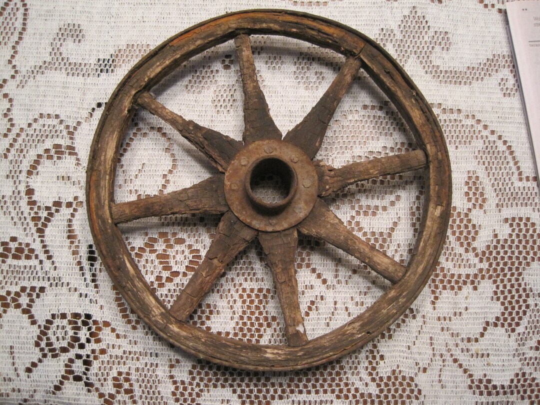 Vintage 10 Wheel Metal Rim Wood Spokes. Baby Carriage - Etsy