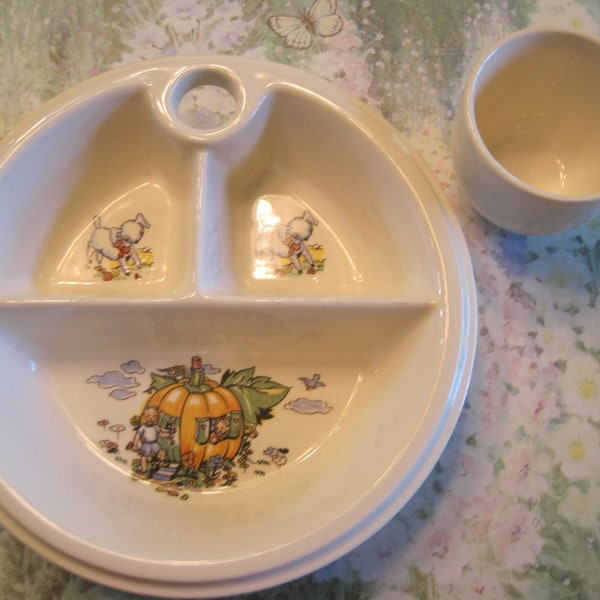 Porcelain Toddler Plate Etsy