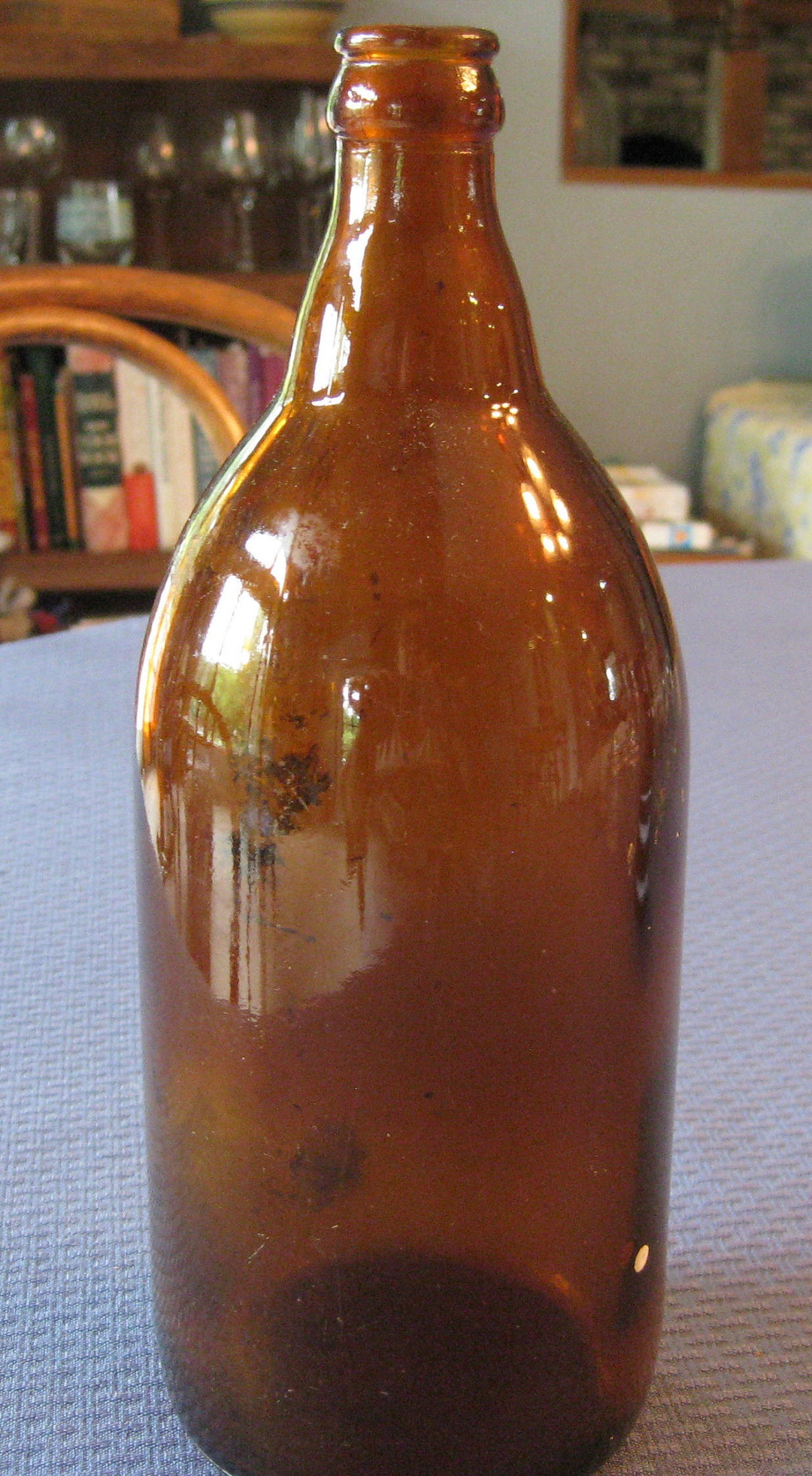 Vintage Brown Glass Jug 32 Oz 2 Pint Jar. Antique Brown Etsy