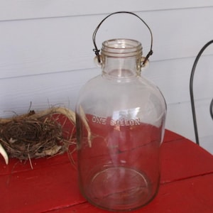 Vintage 1 Gallon Glas: Rustikale Bauernhaus Küche Dekor