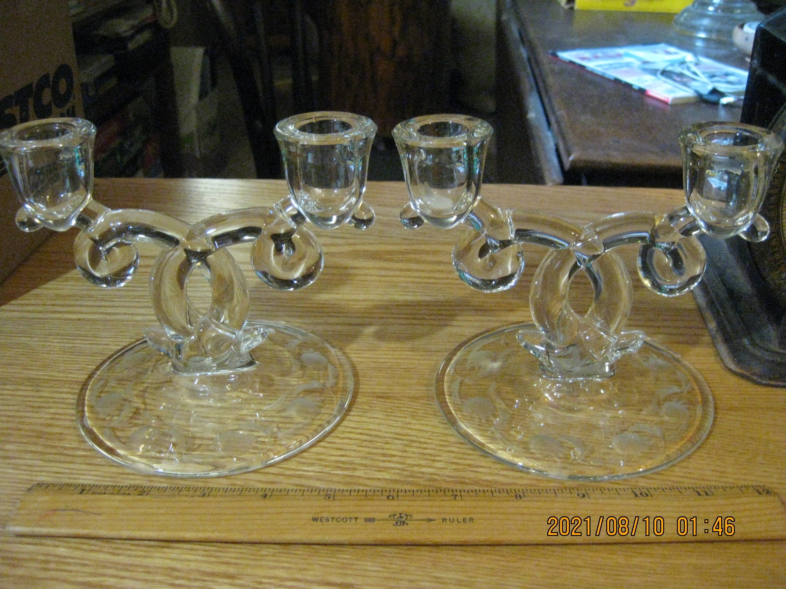 2 Soporte de candelabro doble Heisey Lariat vidrio de cristal - Etsy España 2 Soporte de candelabro doble Heisey Lariat vidrio de cristal - Etsy España