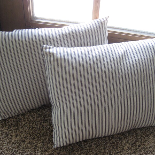 Ticking Pillow Etsy