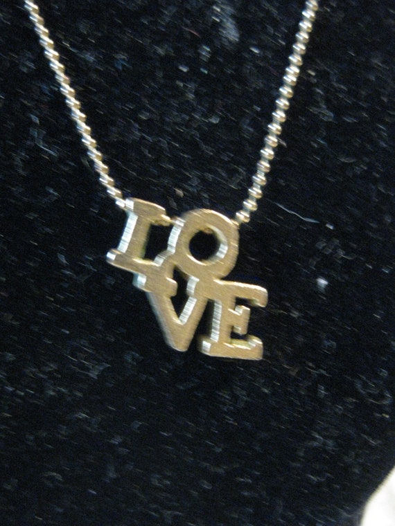 Vintage Pop Art LOVE Necklace 