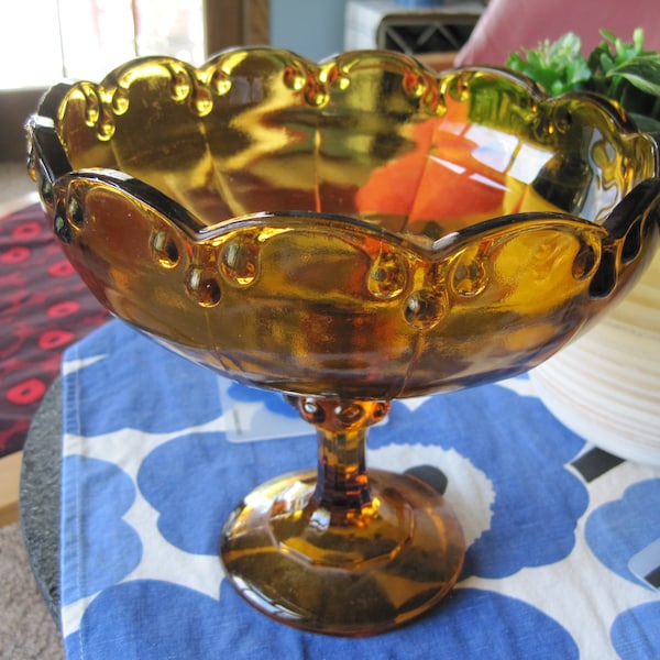Gold Scalloped Compote Etsy