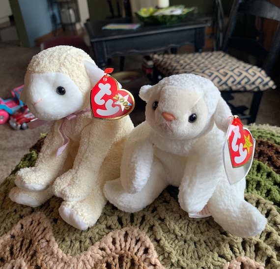 Vintage Ty Beanie Baby Fleece Lamb - 1996 Collectible Plush Toy - Etsy