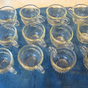Vintage Jeannette Glass Punch Cup: Fruit Pattern, 4 oz Party Cup