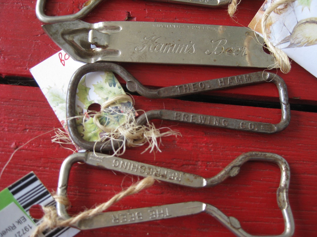 Hamm's Beer Antique Can & Bottle Cap Openers. Vintage Advertisement