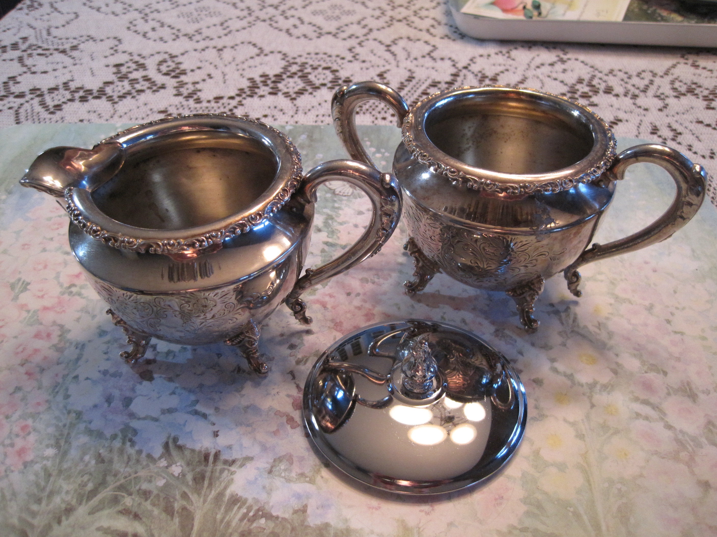 St Louis Silver Co Rare Vintage Silver Plate Casserole Bowl Dish Quadruple  # 57