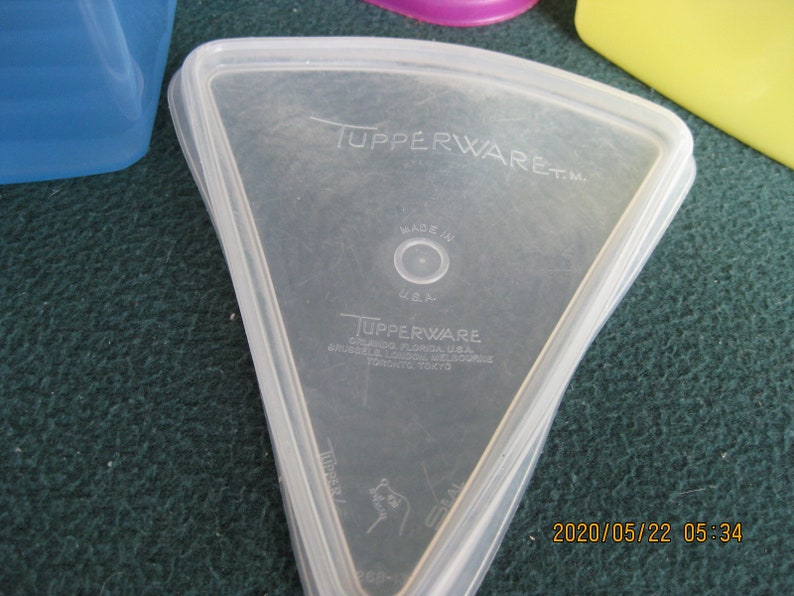 Vintage Tupperware Replacement Lid and Container: Square Away, Clear ...