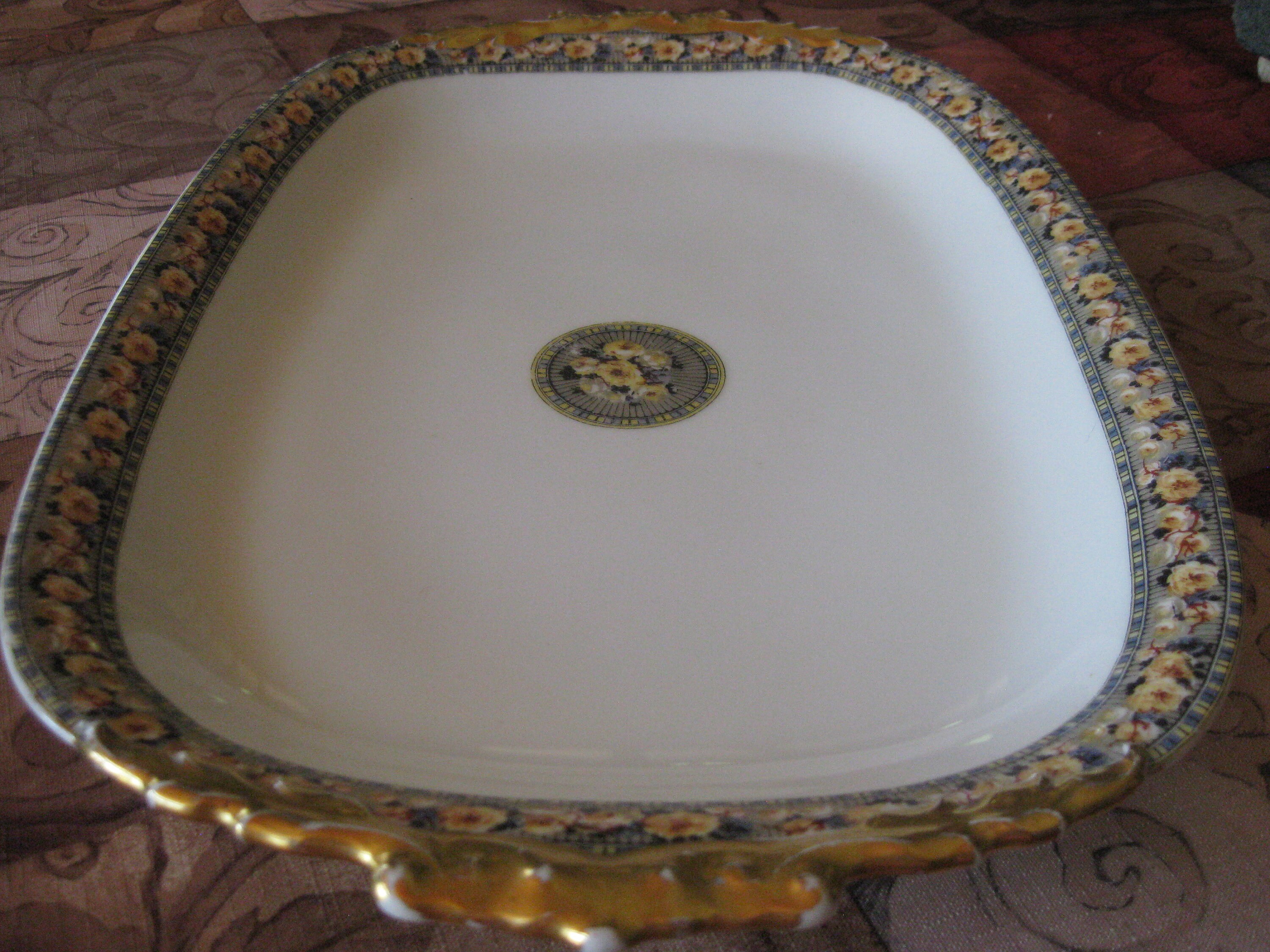Limoges platters gold encrusted trim & beautiful center Etsy