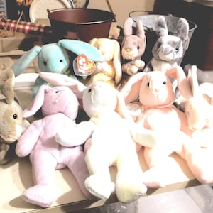 Vintage Ty Beanie Baby Bunnies: Plush Easter Rabbit