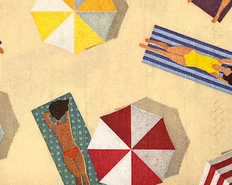 3 Decoupage Paper Cocktail Napkins Parasol Beach Towels and Umbrellas