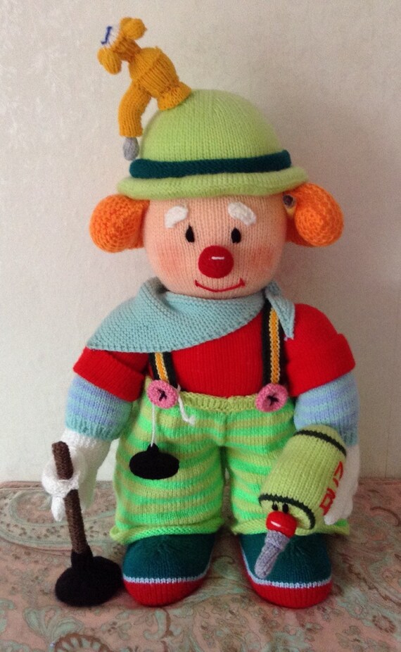 knitted clown doll