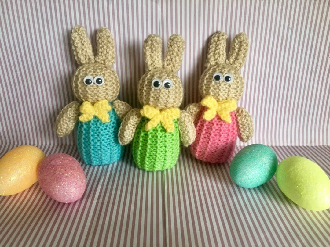 Easter Bunny Egg Cosy Creme Egg Cover Knitted novelty Bunny Rabbit