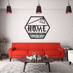 Zauberer Home Sign LaserBild