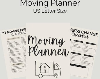 Printable Moving Planner: US Letter Checklists (Digital Download)