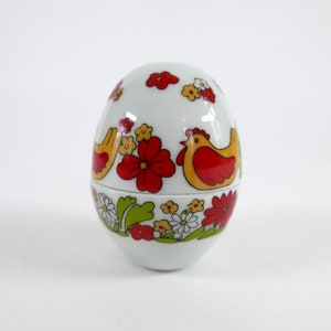 Vintage Ceramic Egg Shaped Trinket Box