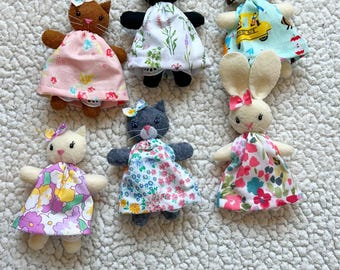 Pocket Kitties, Bunnies, or Puppies sold separately, fabrics will vary