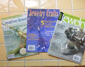 JEWELRY Making 3 incl, or LAPIDARY JOURNAL 3 incl, project, bead, button, clay, metal, wire art, stamping, leather, foil, tool, pattern