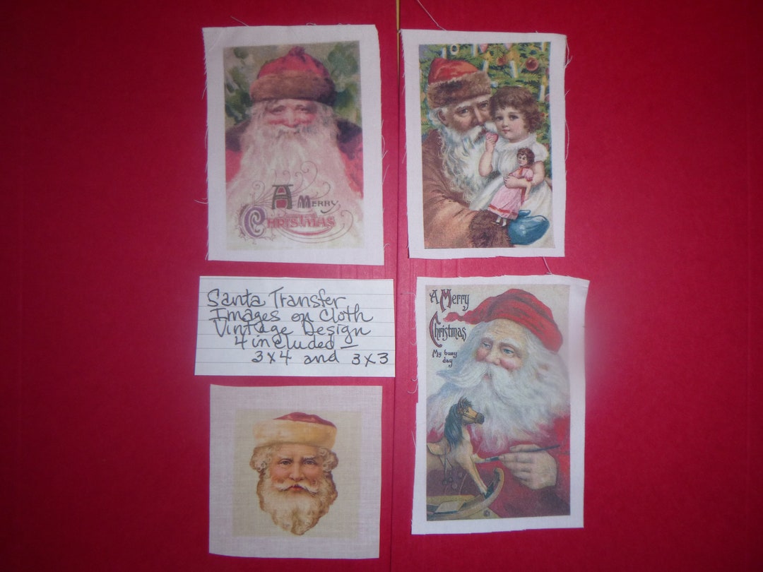 HOFFMAN SANTA Vintage Image Transfers 4 Appliques Incl Etsy