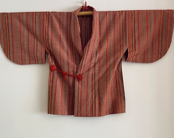 Vintage Japanese Kimono Jacket - Haori - Stripy